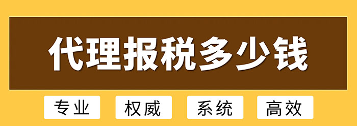 代理报税需要多少钱